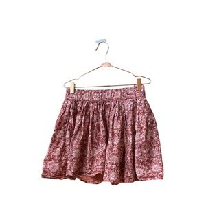 American Eagle Pull On Floral Skirt sz S Linen Blend